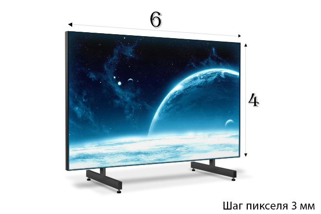 LED экран 6х4 3мм пиксель