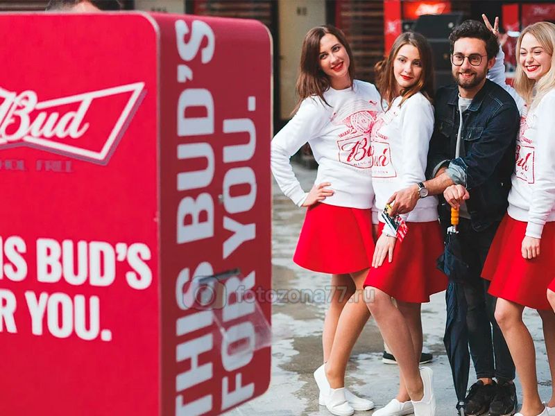 Фотобудка на мероприятии пива BUD
